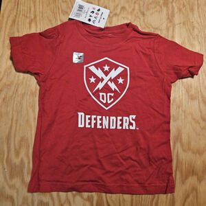 Washington DC Toddler Defenders XFL UFL Logo Tee Shirt Red White Size 3T New